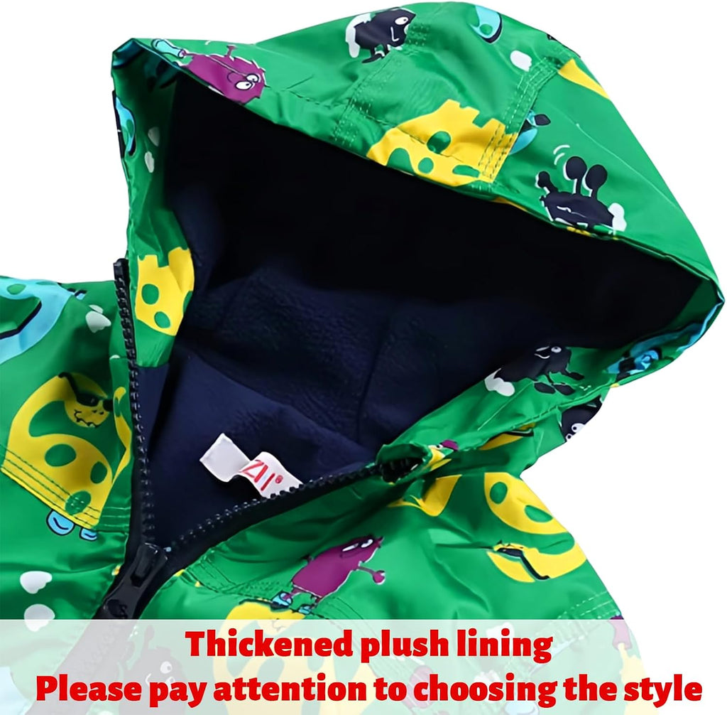 Toddler Boys Girls Raincoat Waterproof Hooded Rain Jacket Pants Suit