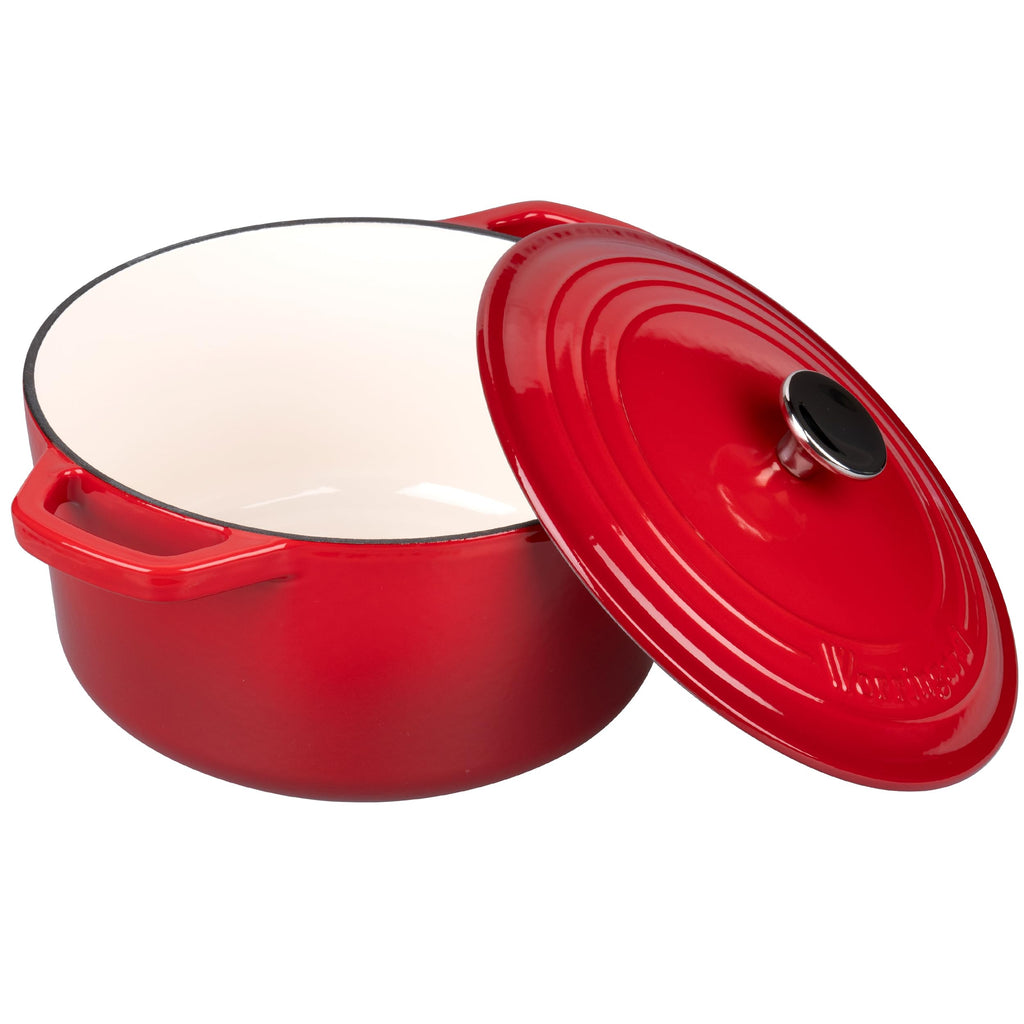 Enameled Cast Iron Dutch Oven Pot with Lid, for Bread Baking, Round Bread Oven- include Sourdough Bread Baking