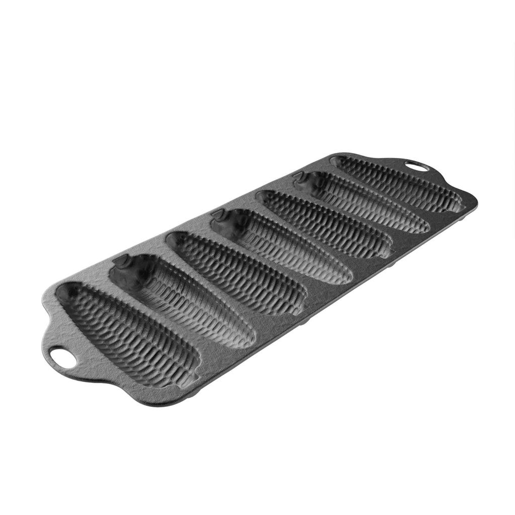 Cast Iron Cornbread Pan-Pre-Seasoned Bakeware with 7 Corncob Sticks-Compatible with Oven, Stovetop, Induction, Grill