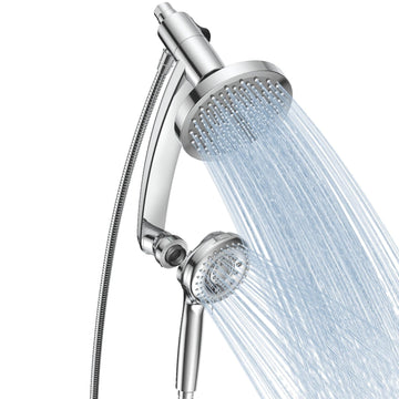 Rain Shower Head with Handheld Spray Combo, Magnetic High Pressure 6 Inch