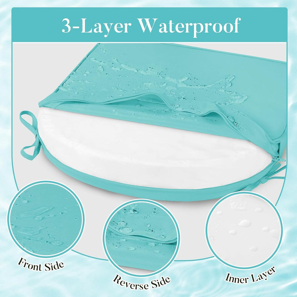 Outdoor Cushions Furniture: Waterproof & UV Resistant Outdoor Chair Cushions Set of 4-19 x 19 x 3 Inch Thick Patio