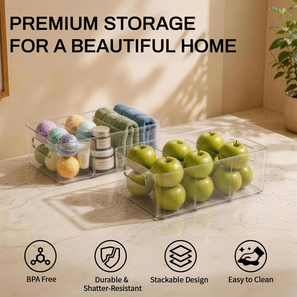 Pantry Organizers and Storage, Clear Fridge Organizer Bins