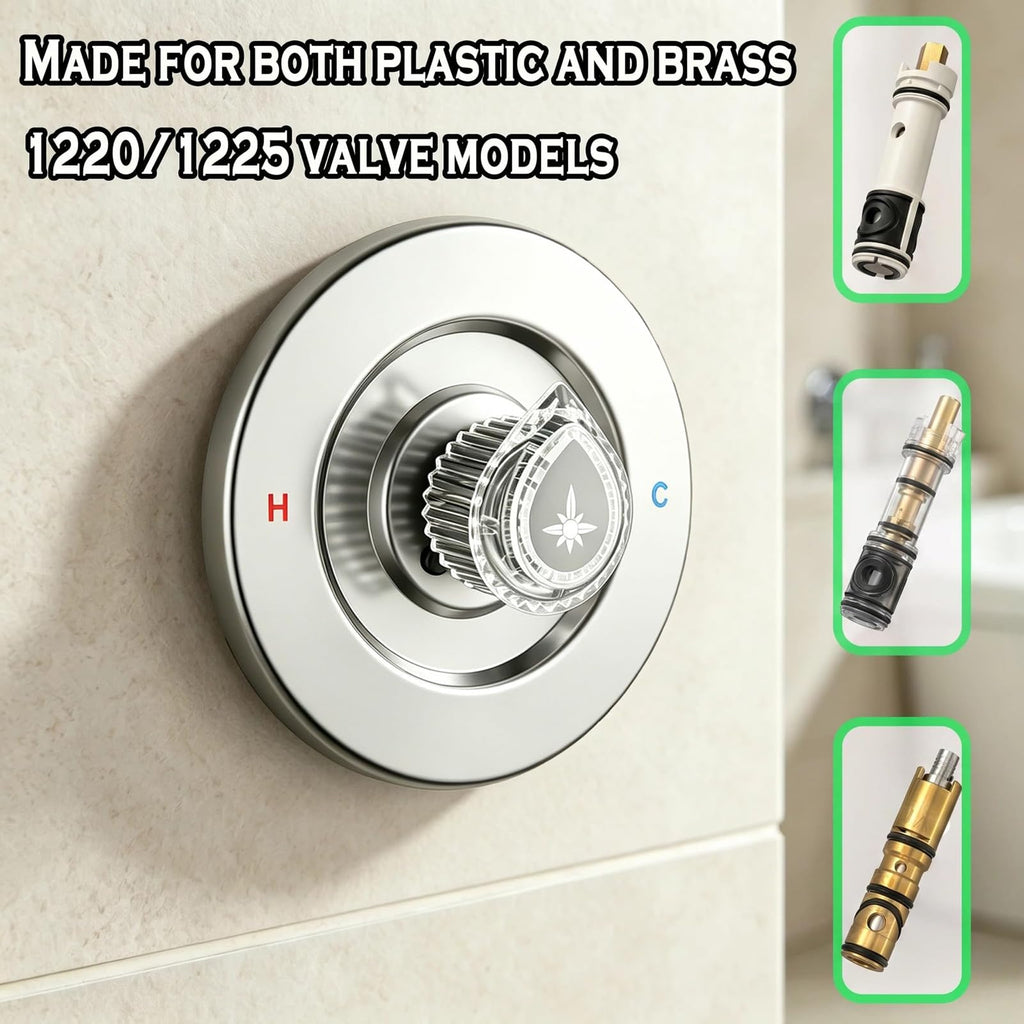 Shower Knob Trim Replacement Kit with Cover Plate