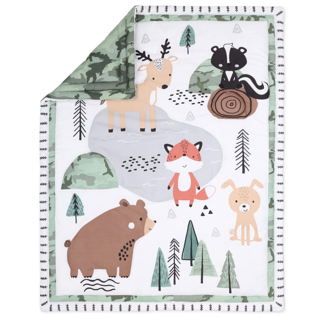 3 Piece Baby Crib Bedding Set for Boys - Newborn, Infant & Toddler Nursery Bed Set Decor with Fitted Crib Sheet, Dust