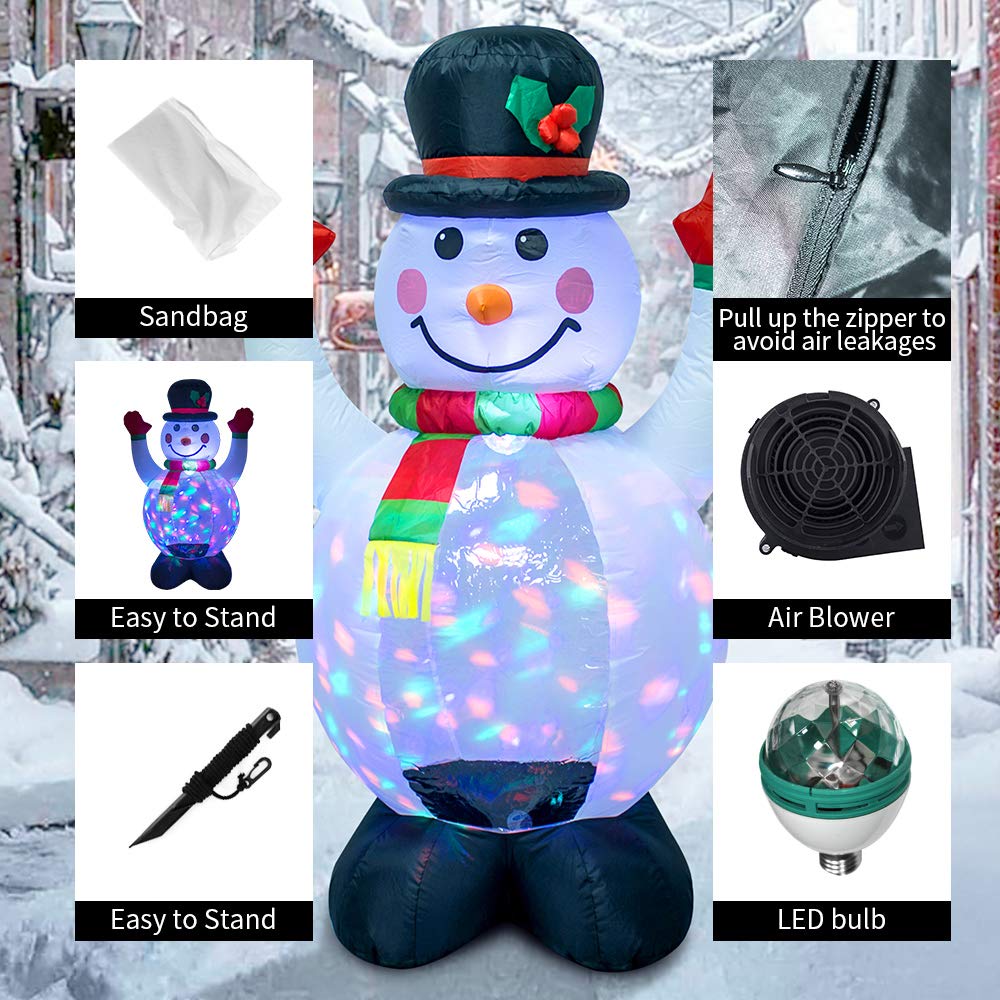 4ft Christmas Inflatable Blow up Snowman Outdoor Indoor Decoration