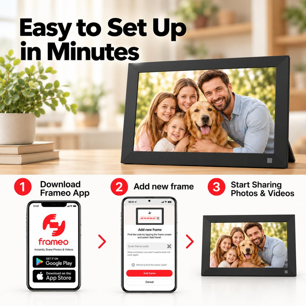 10.1 Inch WiFi Digital Picture Frame, Calendar
