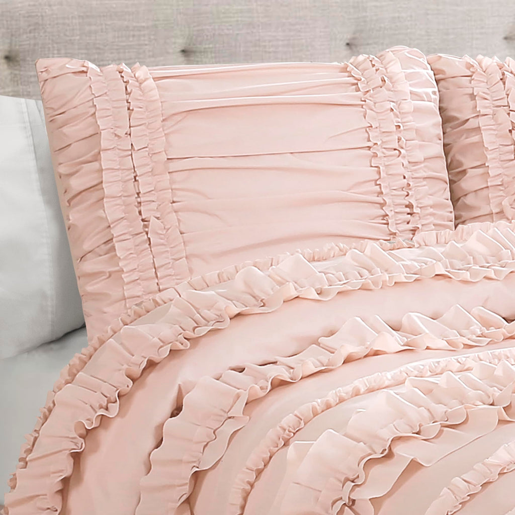 Belle Comforter 4 Piece Set Blush - Ruffle Bedding Set - Cute Comforter - Coquette Decor - Bedding