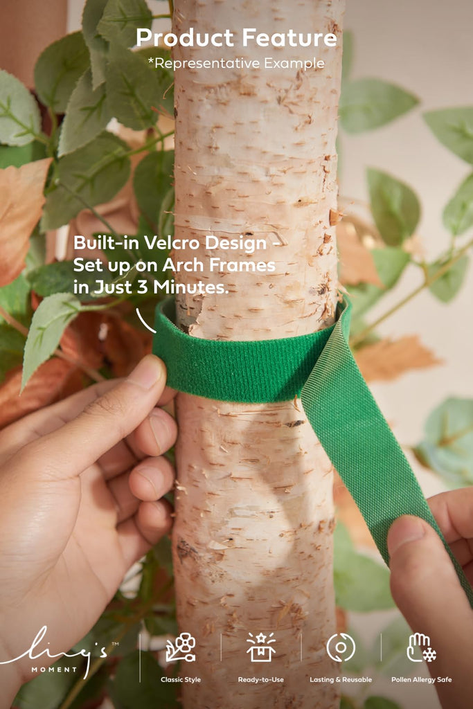 Wedding Arch Kit, Green Flowers & Sheer Drapes