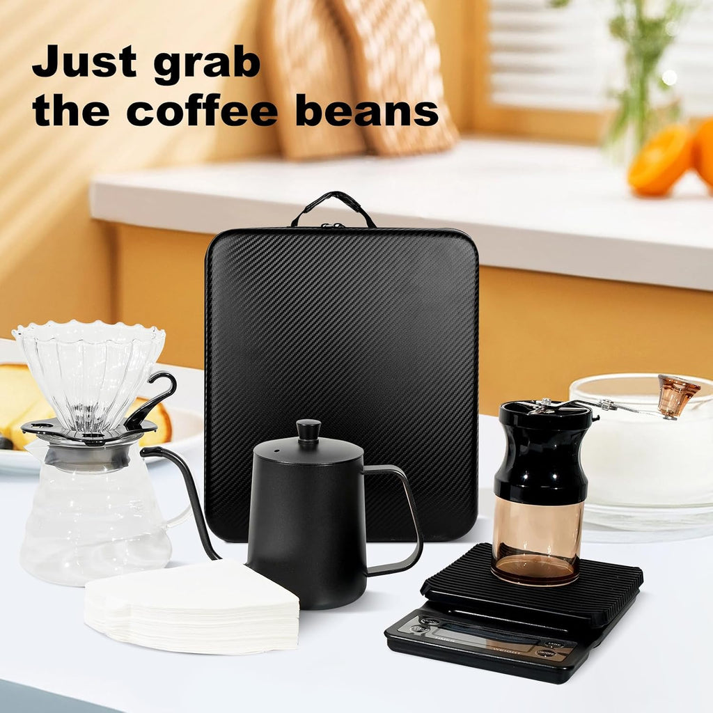 Pour Over Coffee Maker Set, All in One Portable Coffee Maker, Ideal Brewing and Travel, Coffee Lover Gift