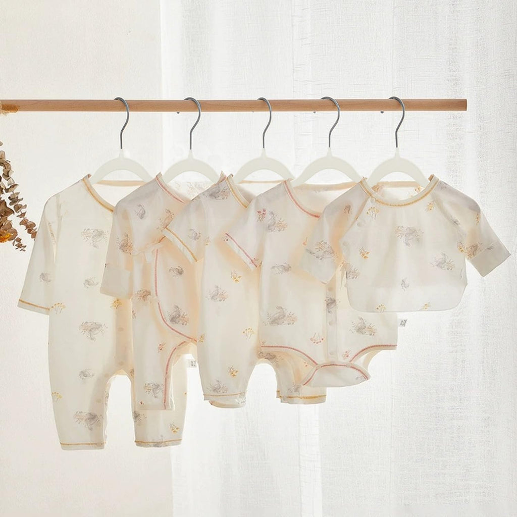 Baby Velvet Hangers, 11 Inches Kids Clothes Hangers, Non-Slip Childrens Hangers for Infant and Toddler 32 Pack Cream