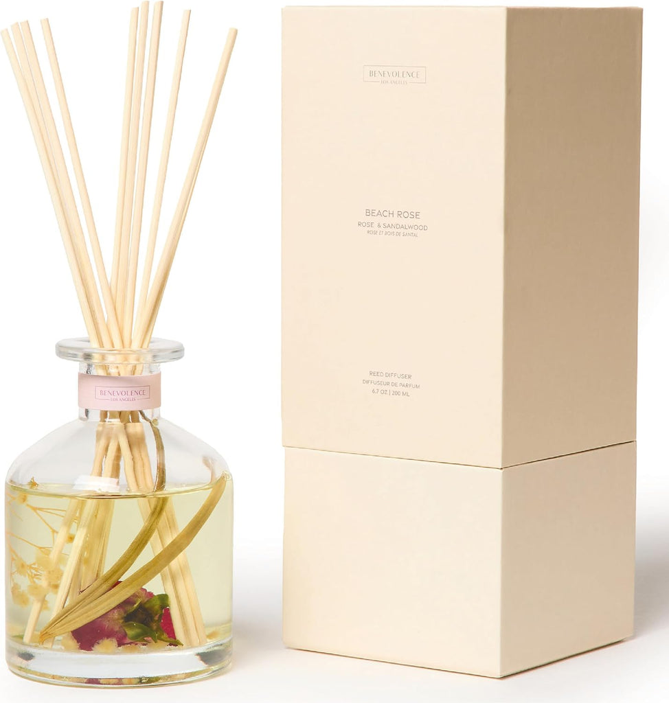 Rose & Sandalwood Reed Diffuser Set and Room Spray | Home Fragrance | Gifts for Women