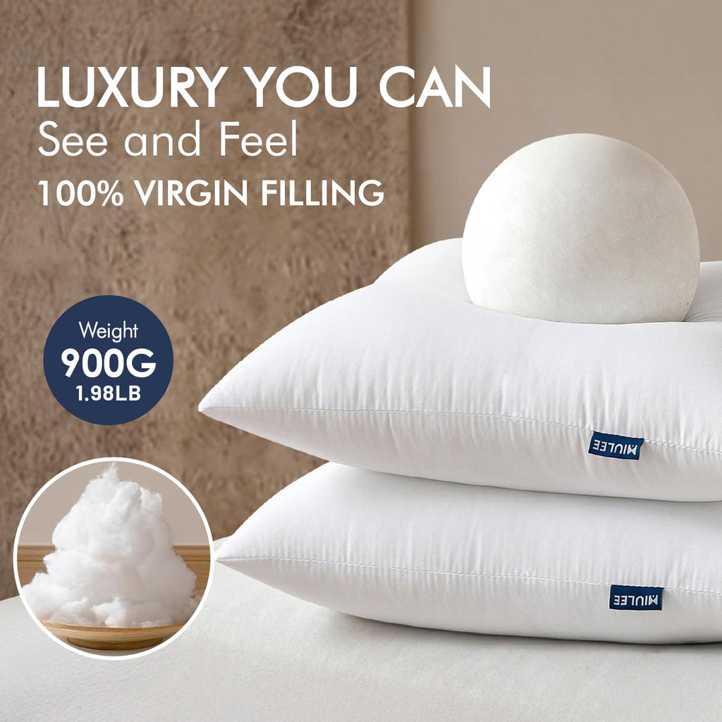 26x26 Euro Pillow Inserts 4 Pack, Throw Pillows for Couch Bed