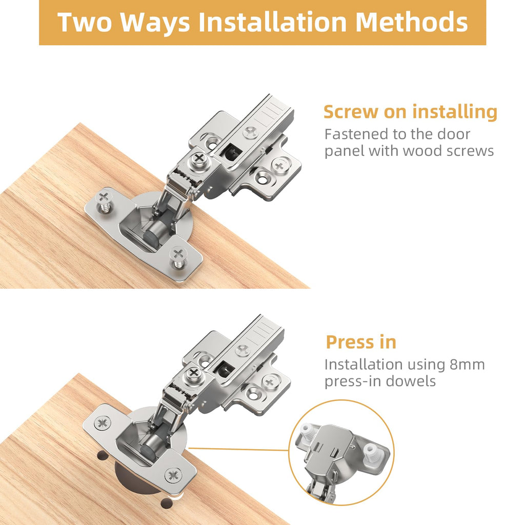 60 Pack Frameless Inset Soft Close Cabinet Hinges