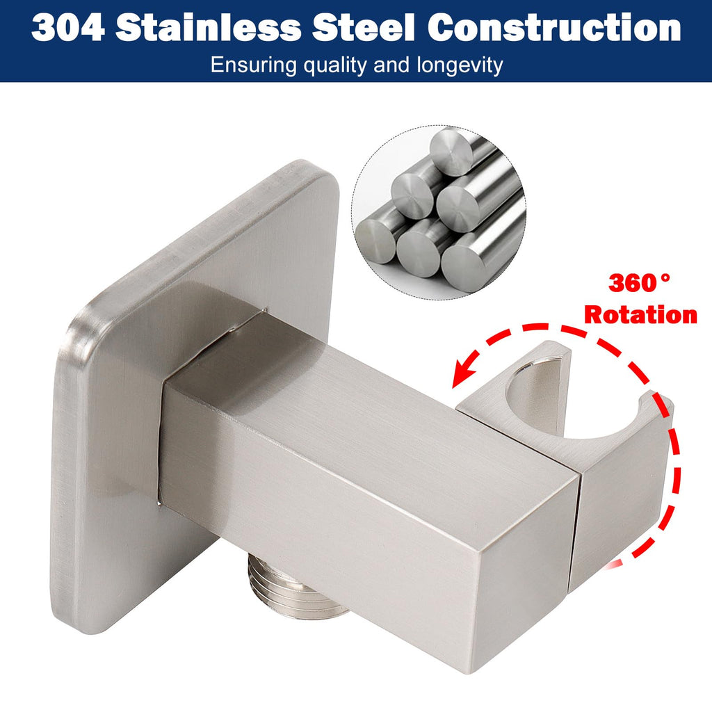 Hand Held Shower Head, Luxury High Pressure Shower Kit with Wall Connector and Hose Set, Showering System
