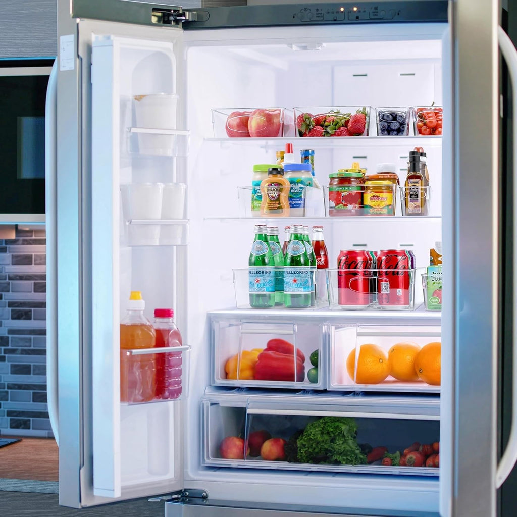 Fridge Organizers and Storage, Clear Bins (Small, 10 Pack)
