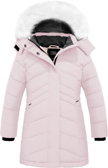 Girls' Winter Coat Insulated Long Quilted Puffer Jacket Snow Parka
