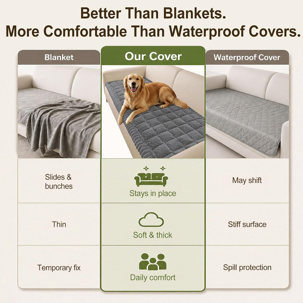 Couch Cover for Dogs, Non-Slip Plush Thick Pet Couch Protector