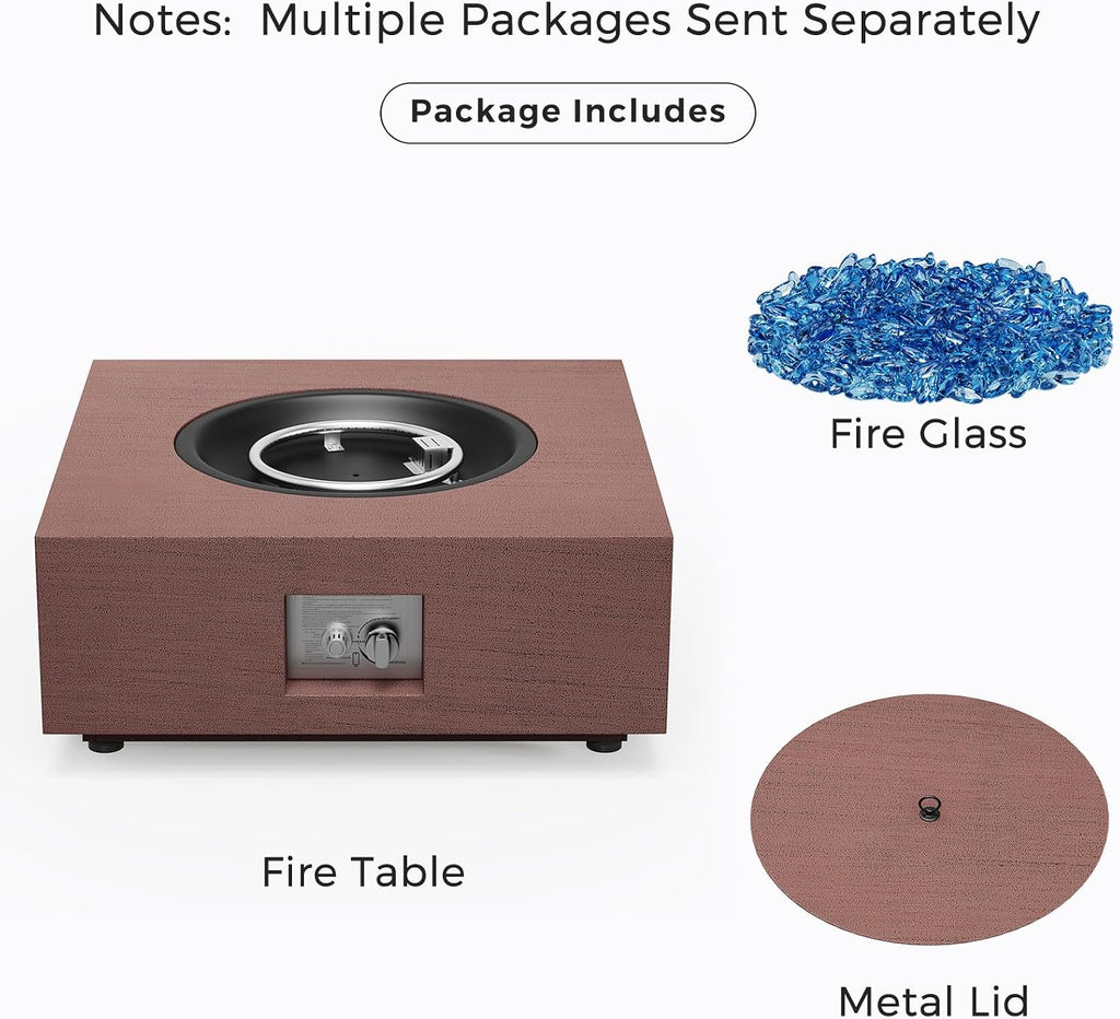 28 Inch Fire Pit Table Propane Fire Pit 40,000btu Gas Fire Pits