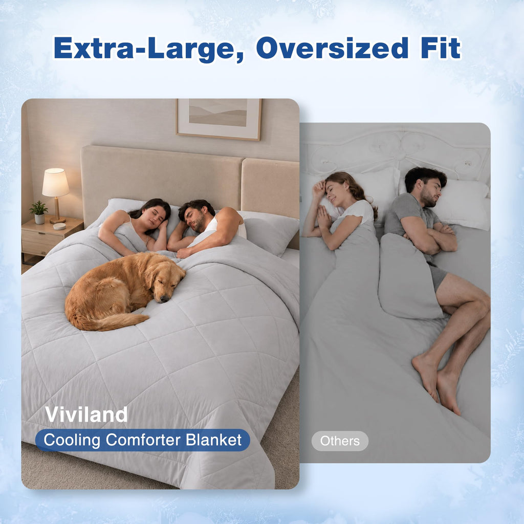 Cooling Blanket for Hot Sleepers, Cooling Comforter King Size, Breathable Lightweight Double-Sided Summer Blanket