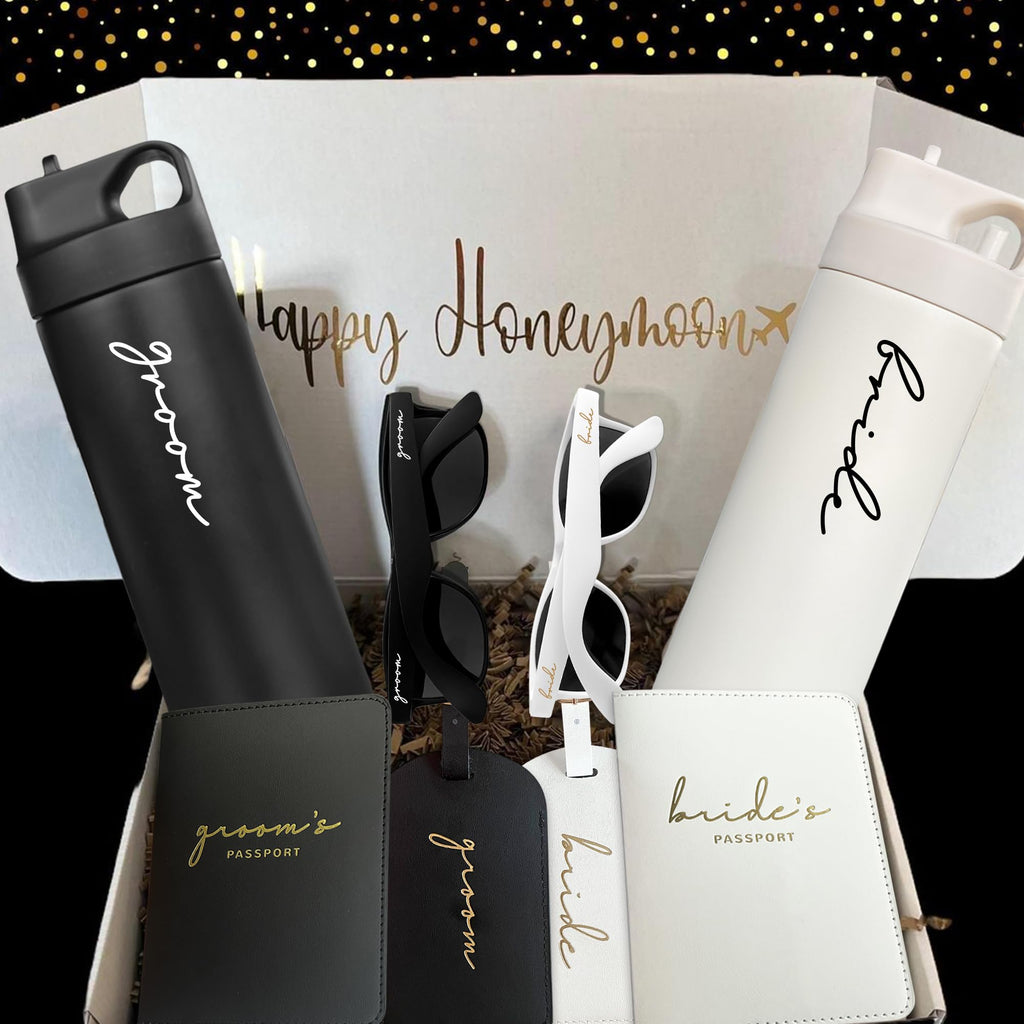 Honeymoon Essentials Cups Bride and Groom Travel Tumblers, BG