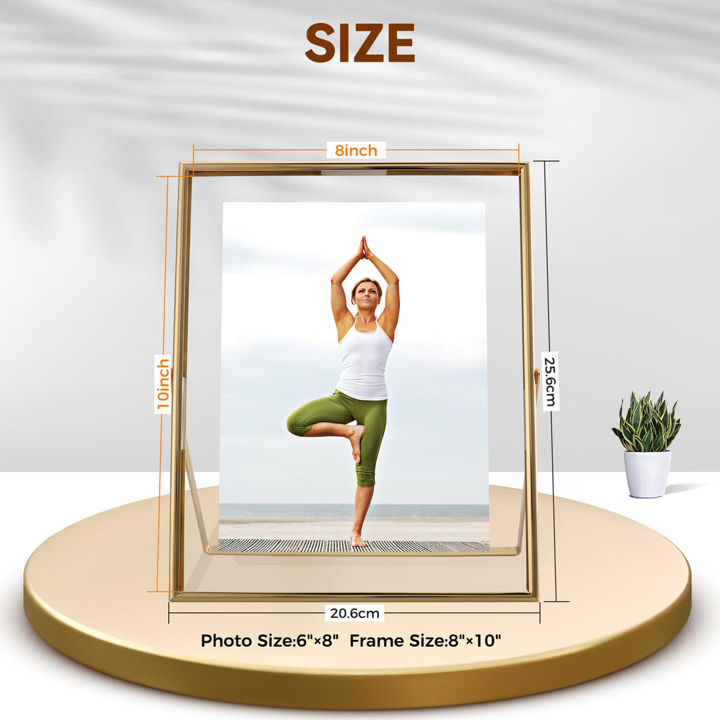Gold Floating Frame, 8"×10", Set of 2, Portrait