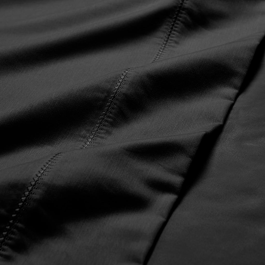 Cotton Blend 600 TC Embroidered Hem Bed Sheets, Olympic Queen, Black