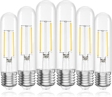 Tubular LED Edison Bulb 4000K Neutral White Dimmable, E26 LED Light Bulbs