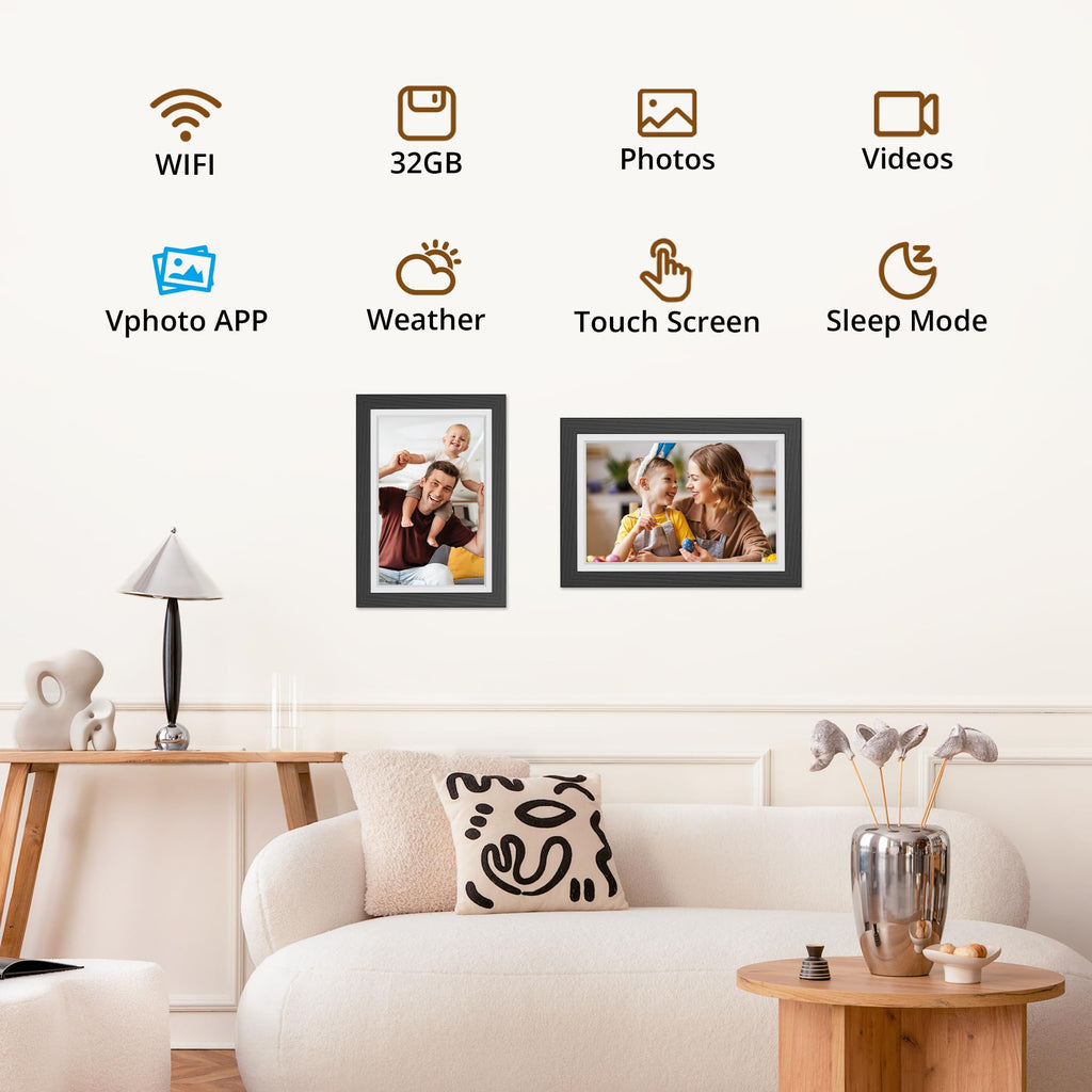 Digital Picture Frame WiFi 10 inch Touch Screen