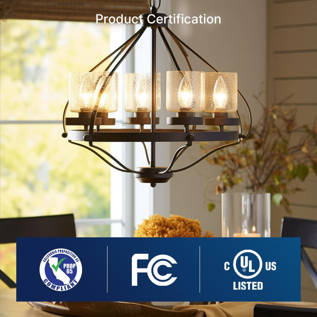 100W Equivalent LED Candelabra Bulbs, 800LM Dimmable B11 E12 LED Chandelier Light Bulbs, 5.5W, 3500K Netural White, 6