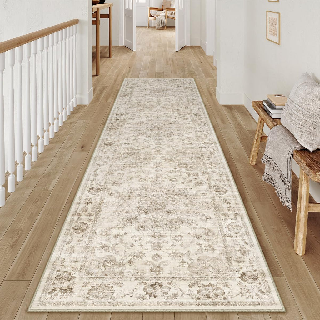 2'6x12 Beige Neutral Runner Rug
