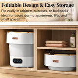 Portable Washing Machine with Spin Basket, Upgraded 16L Foldable Mini Washer【5-Min Wash・3-Min Spin・1-Year Manufacturer