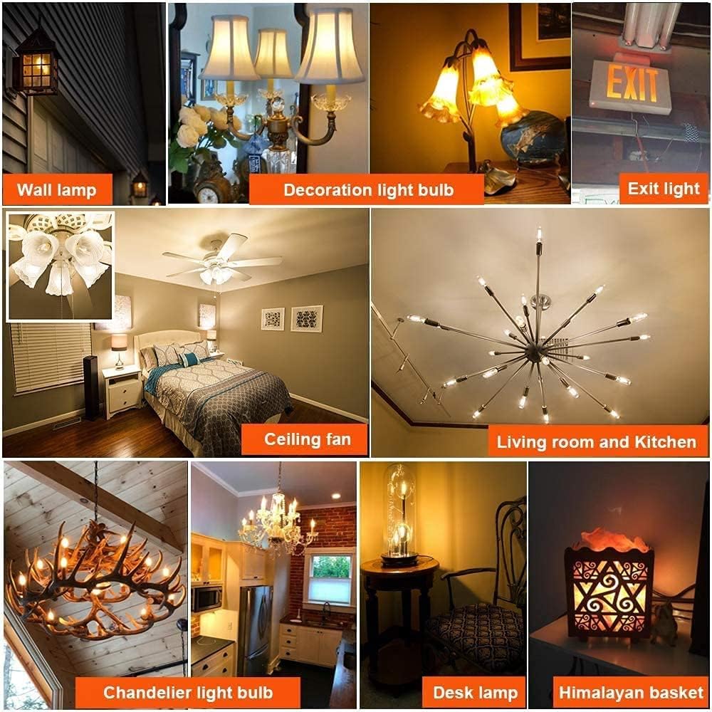 T9 T10 LED Bulb, E26 Dimmable LED Tube Light Bulb, 110v 600Lumens 60W Equivalent, Clear Glass Tubular Light Bulb, 4