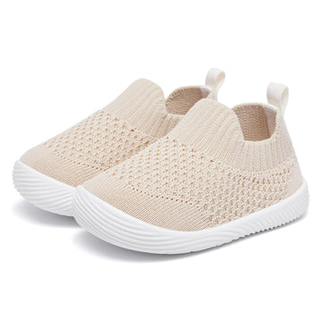 Toddler Shoes Baby Walking Sock Shoes Non-Slip Breathable Boys & Girls Sneakers Infant Tennis Shoe Khaki