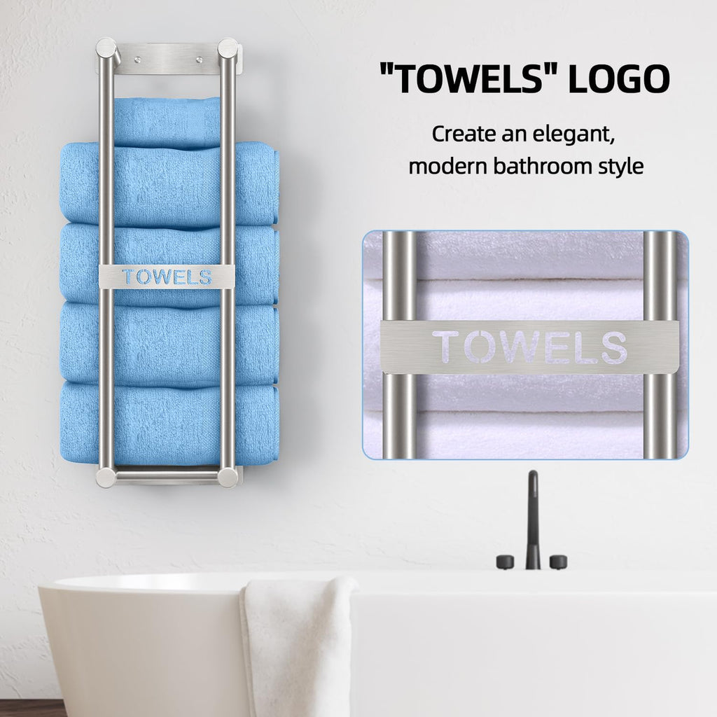 Towel Racks , Towel Storage for Small Bathroom 22inch, Stainless Steel Towel Rack Wall Mounted for Bath Towel