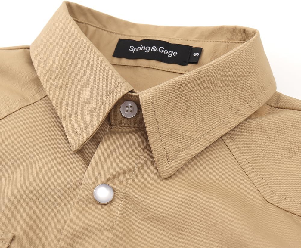 Boys Long Sleeve Western Cowboys Pearl Snap Button Down Shirts