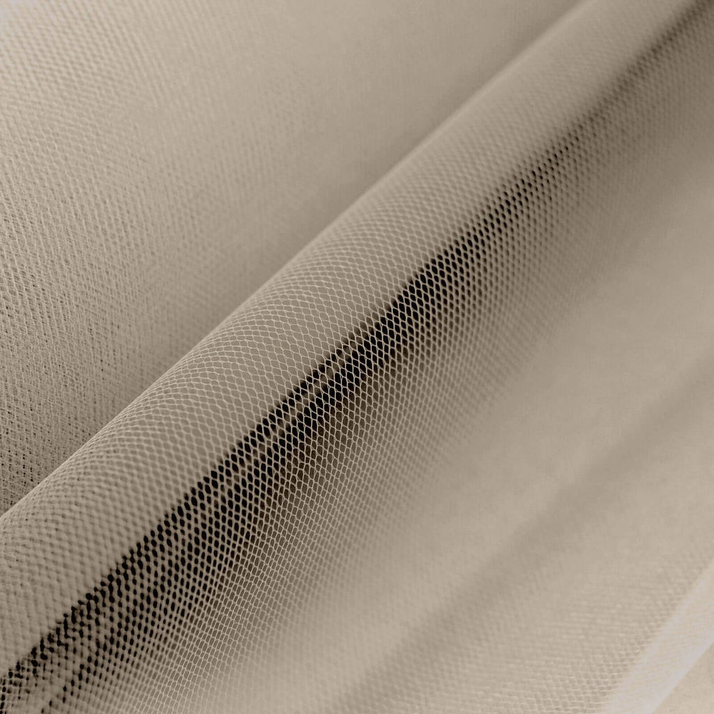 12" x 300 ft Wedding Tulle Roll Fabric for Wedding Party Banquet Event Baby Shower Favors DIY Decorations - Taupe