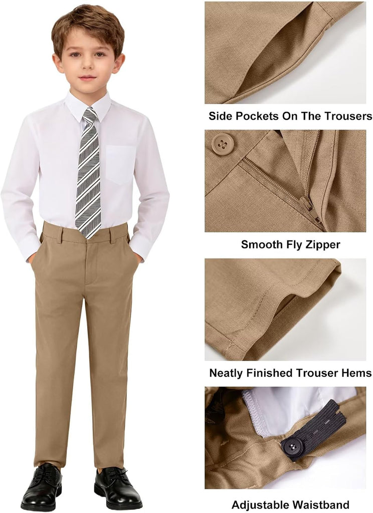 Boys 4 Piece Formal Suit Slim Fit Tuxedo for Kids