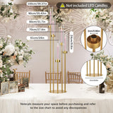 4PCS 5 Arm Candelabra Centerpiece for Table,Floor Candelabra with Acrylic Shadeersary Concert Reception Gifts
