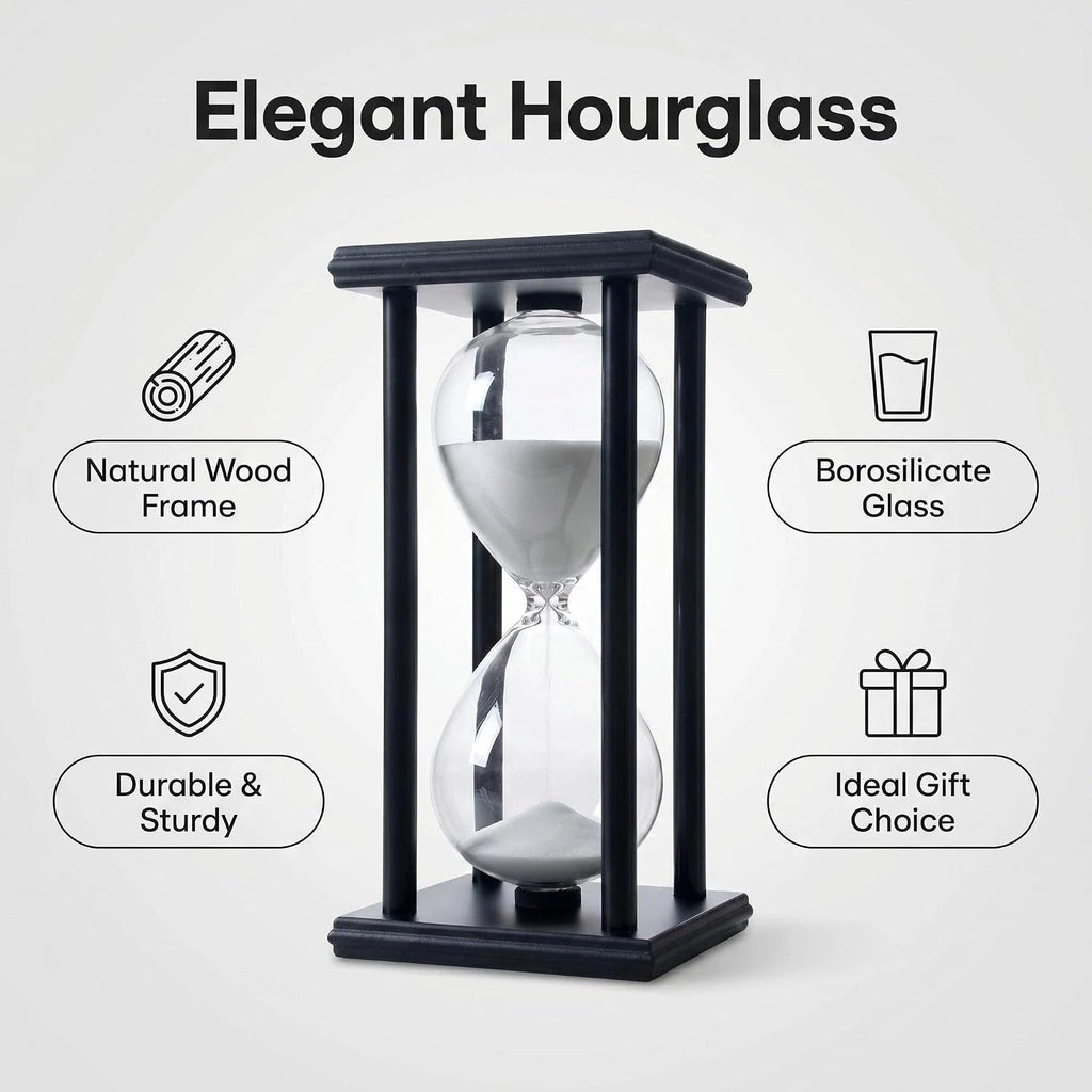 Hourglass Sand Timer 45 Minutes, Hour Glasses with Sand Decoration for Kids, Sand Clock Watch for Room Birthday Tea