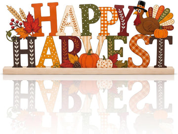 Thanksgiving Table Decor Centerpiece, Happy Harvest Table Sign