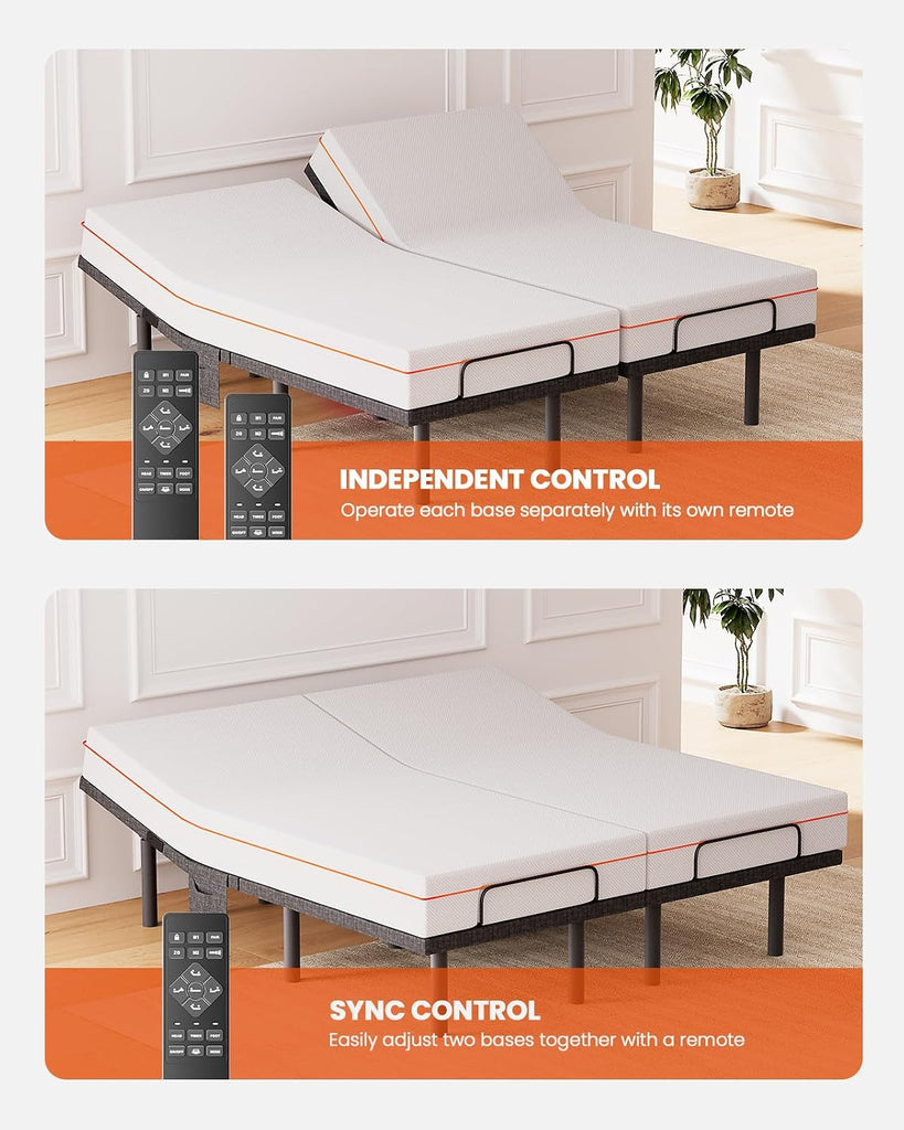 Amada Split King Adjustable Bed Frame with Massage and Zero Gravity