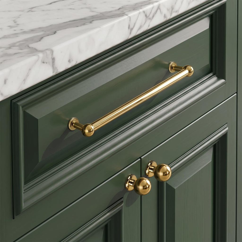 Unlacquered Brass Cabinet Pulls,5-1/16" Hole Center