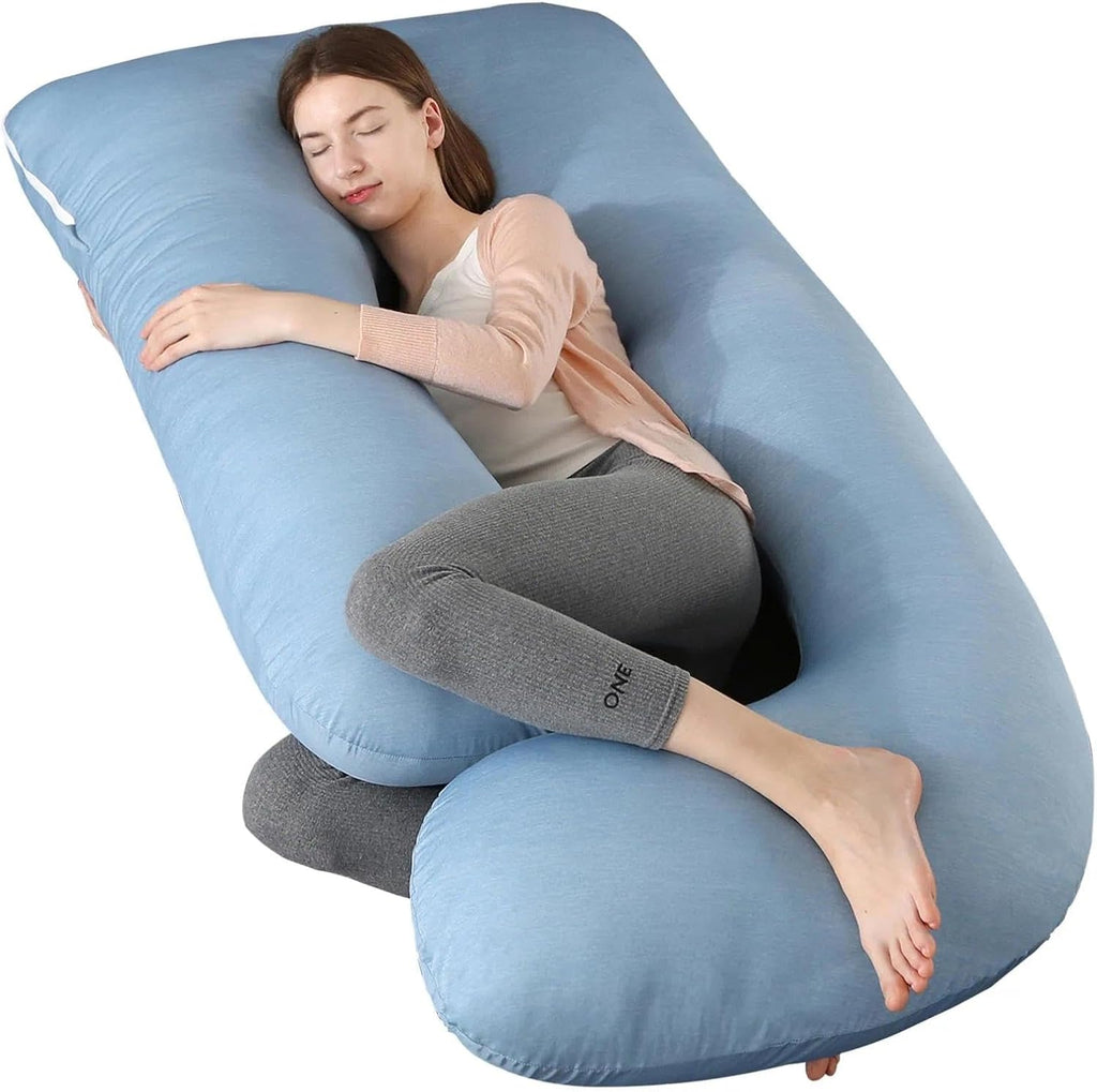 Pregnancy Pillows for Sleeping, U Shaped Full Body Maternity Pillow for Pregnant Women with Removable Bean Velvet