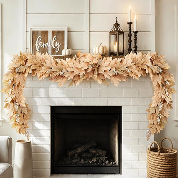 Fall Decorations, 6Ft Artificial Berry Cypress Leaves Fall Garland - Set of 6