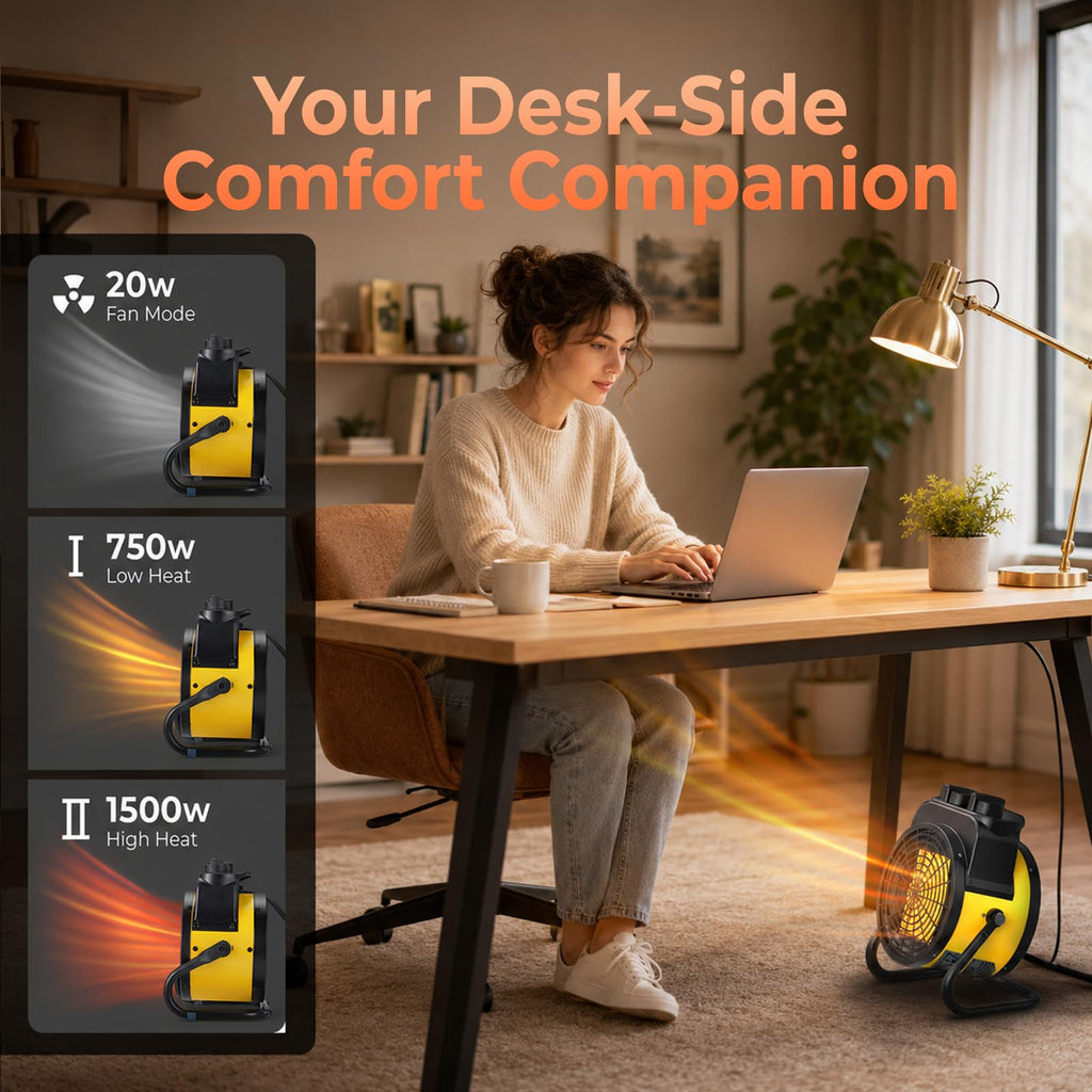 Greenhouse Heater, 1500W Outdoor Space Heater for Garage Indoor