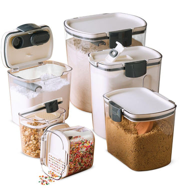 ProKeeper Baker's Airtight Kitchen Storage Canister Container Set for Flour, Sugar & More, Keeps Ingredients Fresh