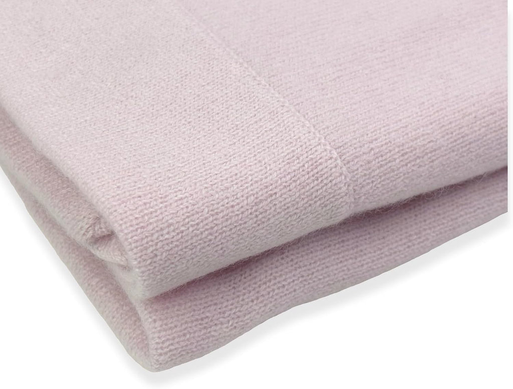 100% Cashmere Baby Blanket Luxe Knit 32" x 40" Pink