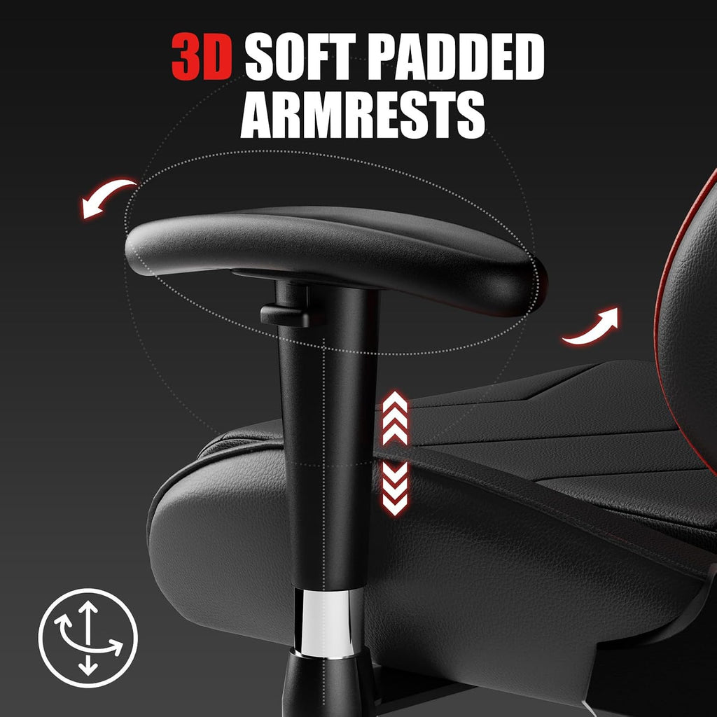 Gaming Chair Racing Office Computer Ergonomic Video Game Chair Backrest and Seat Height Adjustable Swivel Recliner
