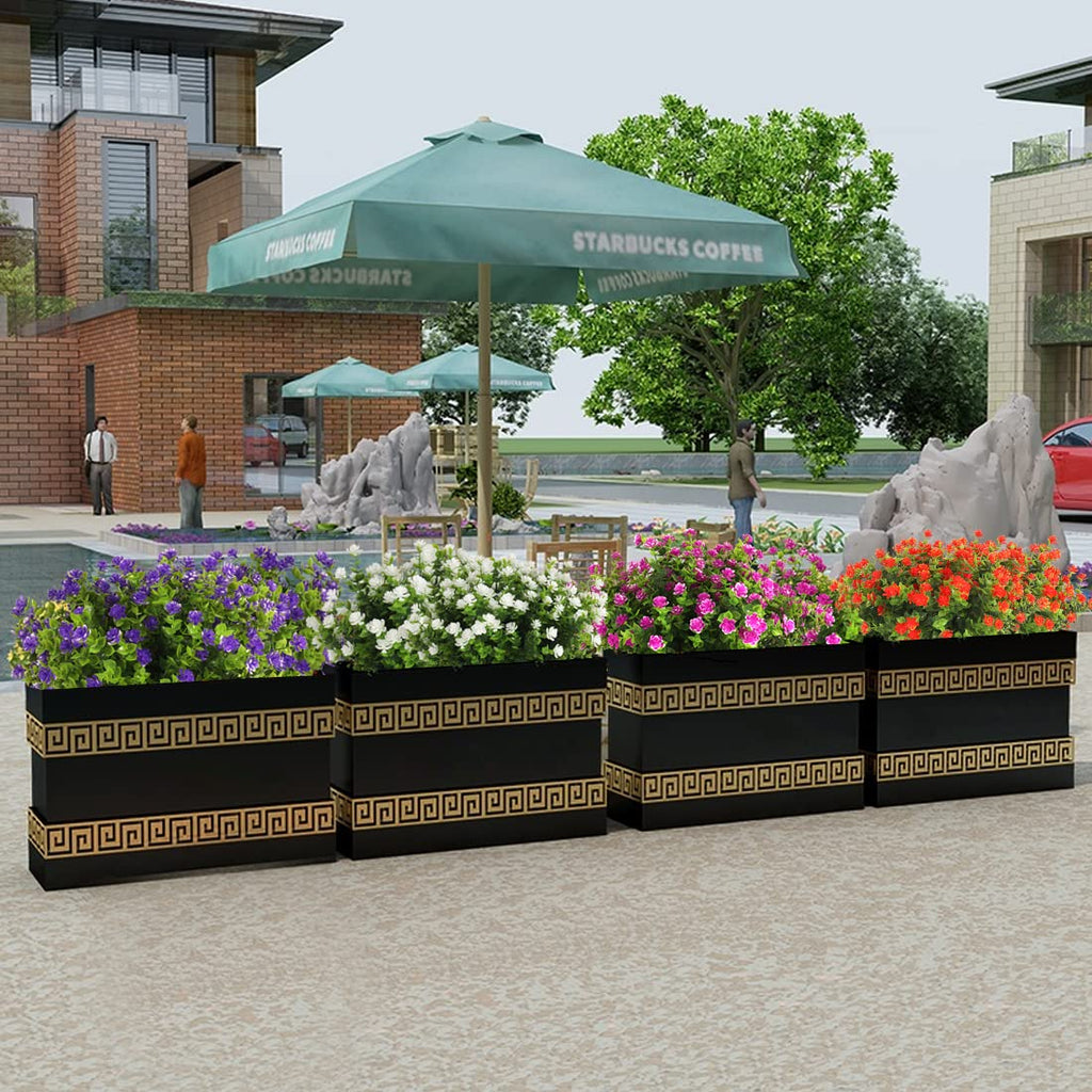 12 Bundles Artificial Outdoor Plants, Artificial Greenery for Flower