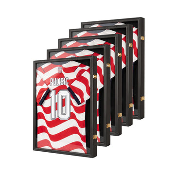 Large Jersey Frame Display Case Jersey Shadow Box Black 5PC